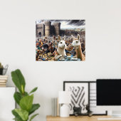 Castle Siege Tea Party Poster (Thuiskantoor)