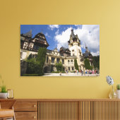 Castle, Sinaia, Roemenië, 18e eeuw voor pelzen, 2 Canvas Afdruk (Insitu (Woonkamer))