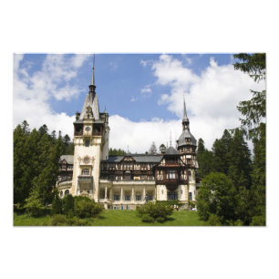Castle, Sinaia, Roemenië, 18e eeuw voor pelzen, Foto Afdruk