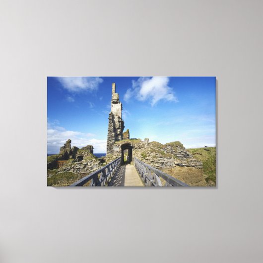 Castle Sinclair Girnigoe, Wick, Caithness, 2 Canvas Afdruk (Voorkant)
