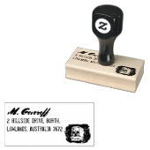 Castle Skull Rubberstempel (Gestempeld)