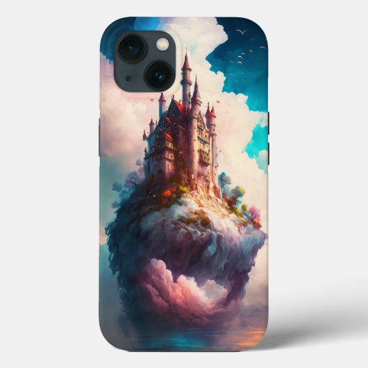 Castle Sky Clouds Fantasy Hoesje-Mate iPhone Case (Achterkant)