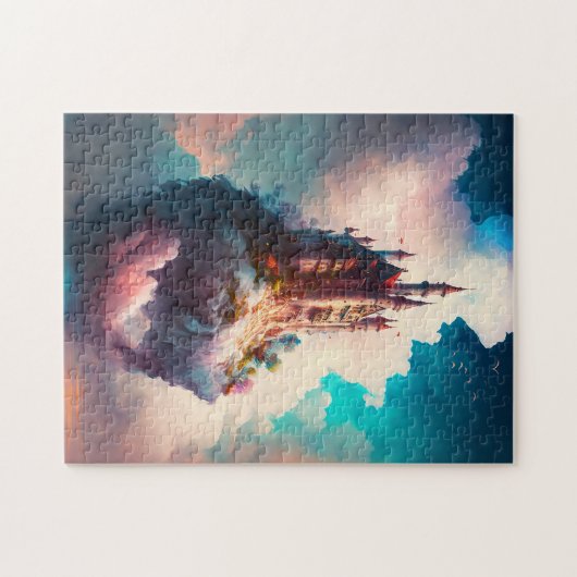 Castle Sky Clouds Imaginaire Art Jigsaw Puzzle (Horizontal)