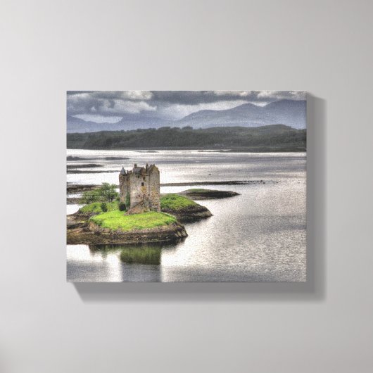Castle Stalker Appin Argyll Scotland Canvas Afdruk (Voorkant)
