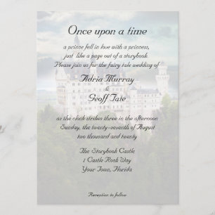 Castle Theme Wedding Invitation Kaart