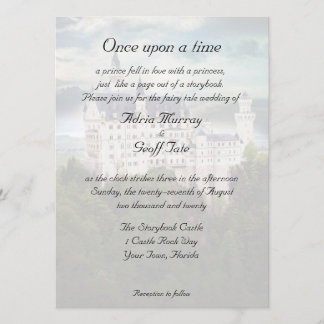 Castle Theme Wedding Invitation Kaart