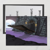 Castle-trekbrug en Moat Kaart (Voorkant / Achterkant)