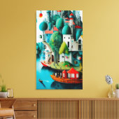 Castle van het Zee Canvas Afdruk (Insitu (Woonkamer))