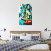 Castle van het Zee Canvas Afdruk (Insitu (Slaapkamer))