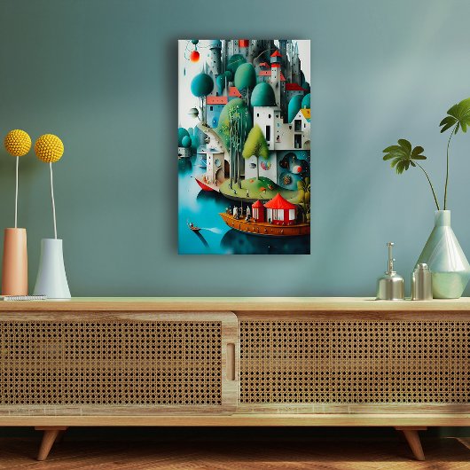 Castle van het Zee Canvas Afdruk