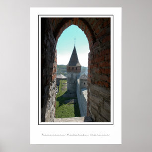 Castle wall, door het raam poster