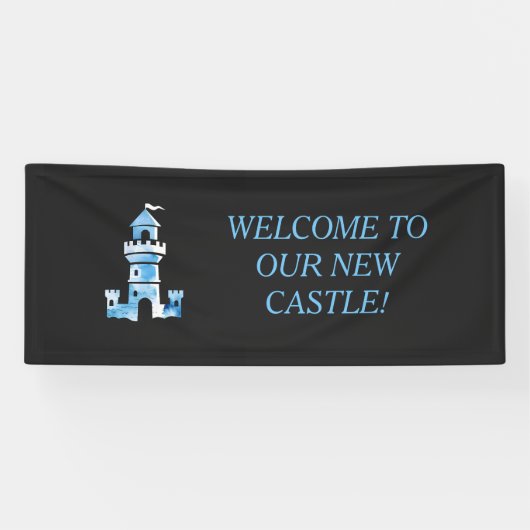 Castle Watercolor Bannière de bienvenue (Horizontal)