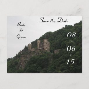 Castle Wedding Bewaar de datum Aankondigingskaart