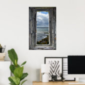 Castle Window Effect - Zee Uitzicht illusie Poster (Thuiskantoor)
