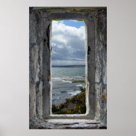 Castle Window Effect - Zee Uitzicht illusie Poster