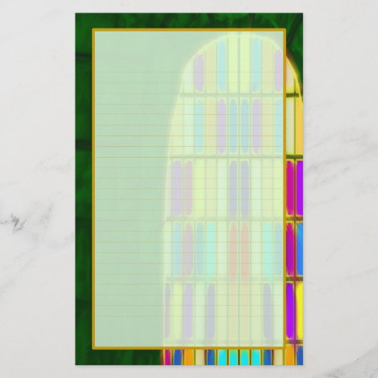 Castle Window II Fine Lined Stationery Briefpapier (Voorkant)