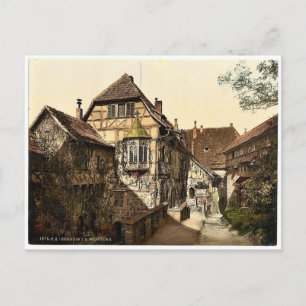 Castle yard, Wartburg, Thüringen, Duitsland, zeldz Briefkaart