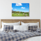 Castlerigg Stone Circle uitzicht canvas print (Insitu (Slaapkamer))