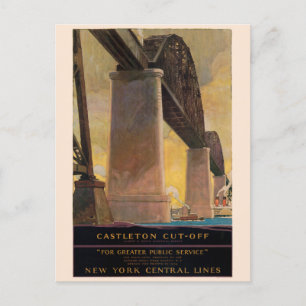 Castleton Cut-Off New York Oude Poster 1924 Briefkaart