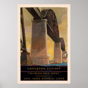 Castleton Cut-Off New York Poster vintage 1924