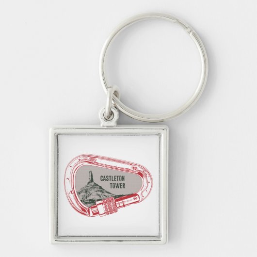 Castleton Tower, klimmer Carabiner Sleutelhanger (Voorkant)