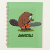 Castor drôle avec humour de dessin animé de tronço (Devant)