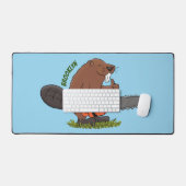 Castor drôle avec humour de dessin animé de tronço (Clavier et souris)