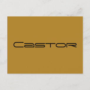 Castor van Orphan zwart, geometrisch lettertype Briefkaart