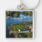 Castries Saint Lucia Caribbean Island Sleutelhanger (Voorkant)