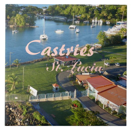 Castries Saint Lucia Caribbean Island Tegeltje (Voorkant)