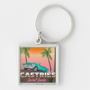Castries Saint Lucia exotische tropische reisposte Sleutelhanger