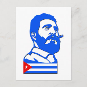 Castro en Cuba Briefkaart