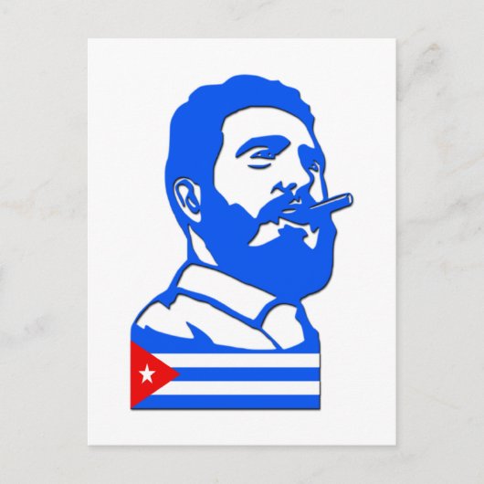 Castro en Cuba Briefkaart (Voorkant)