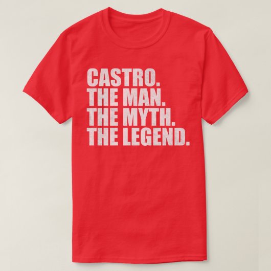 CastroCastro Achternaam Castro S T-shirt (Design voorkant)