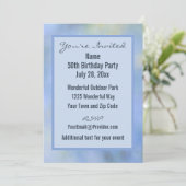 Casual Abstract Blauw Geel Patroonevenement Kaart (Staand voorkant)