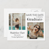 Casual | Afstuderen | Save the date | Foto Aankondigingskaart (Voorkant / Achterkant)