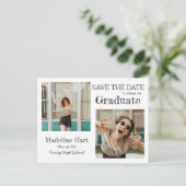 Casual | Afstuderen | Save the date | Foto Aankondigingskaart (Staand voorkant)