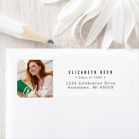 Casual Afstuderen van de Foto van de Douane Adres  Etiket (Insitu)