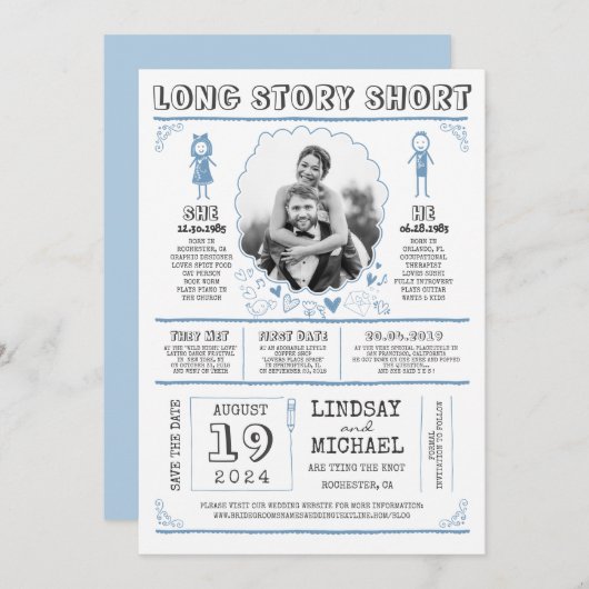 Casual afvuren en klikken sparen de Datum Foto Save The Date (Voorkant / Achterkant)