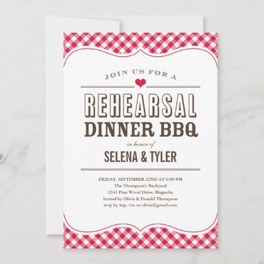 Casual BBQ-repetities Kaart (Voorkant)