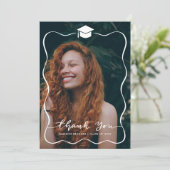 Casual Bedankt Script Afstuderen Pet Foto (Staand voorkant)