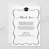 Casual Bedankt Script Afstuderen Pet Foto (Achterkant)