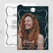 Casual Bedankt Script Afstuderen Pet Foto (Voorkant / Achterkant)