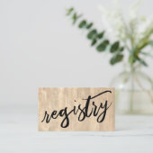 Casual Bleek Rustisch Rood Cadeauregister Informatiekaartje (Staand voorkant)