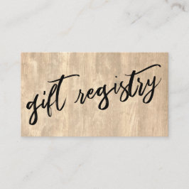 Casual Bleek Rustisch Rood Cadeauregister Informatiekaartje