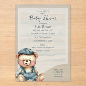 Casual Charmant Beer Baby shower Uitnodiging Acryl Uitnodigingen (Voorkant)