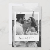 Casual & Chic Photo Frame Wedding Save The Date (Voorkant)