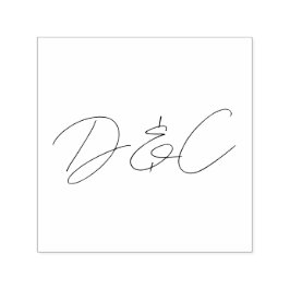 Casual chique handschrift stijl bruiloft zelfinktende stempel