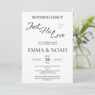 Casual Christian Wedding Invitation | Faith Kaart