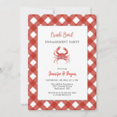 Casual Crab Boil verlovingsfeest uitnodiging (Voorkant)